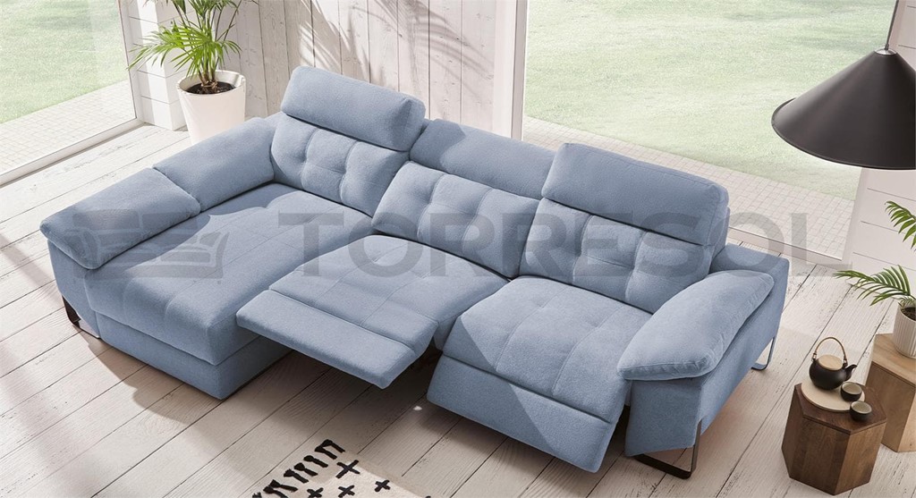 Foto 4 Chaiselongue md GADIR  de 309 cms , dos asientos relax eléctricos, tapizado en Donatella 