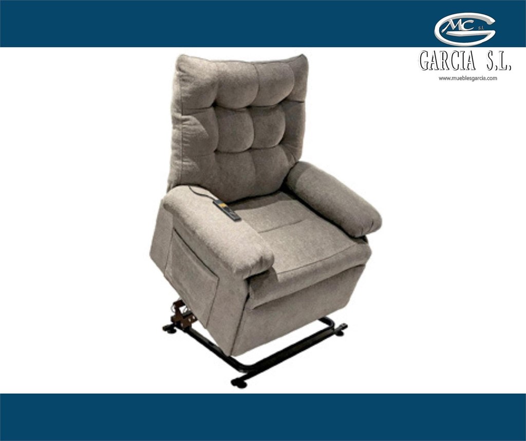 Foto 4 SILLON RELAX ELEVADOR MAJOR TEJIDO GRIS TABACO.